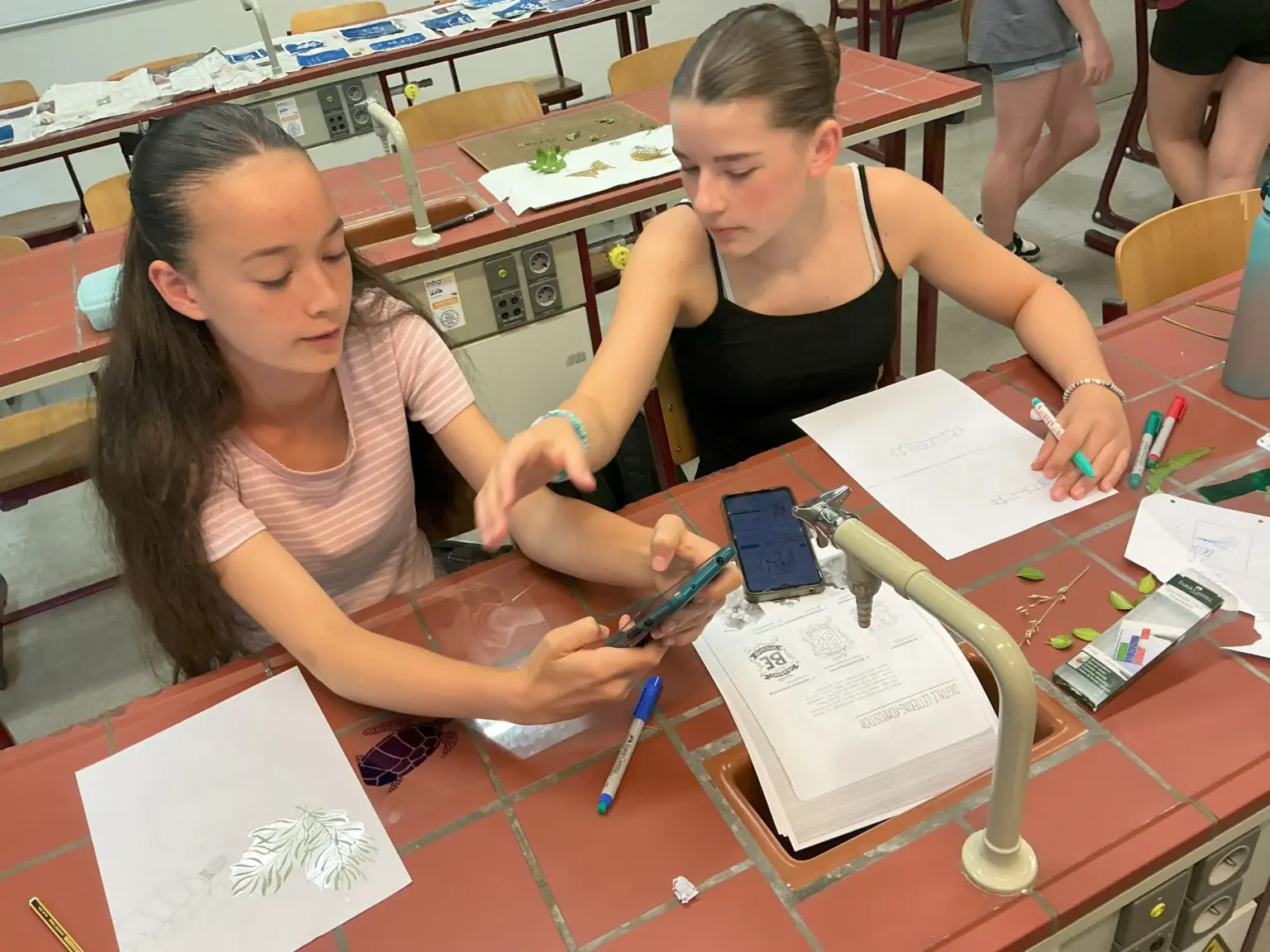 Klosterschule vom Hl Grab Projekt Cyanotypie 1