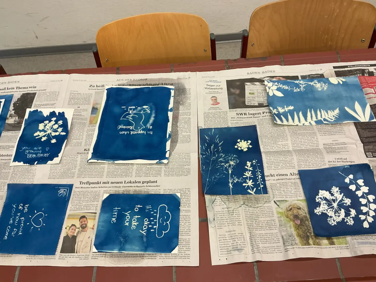 Klosterschule vom Hl Grab Projekt Cyanotypie 6