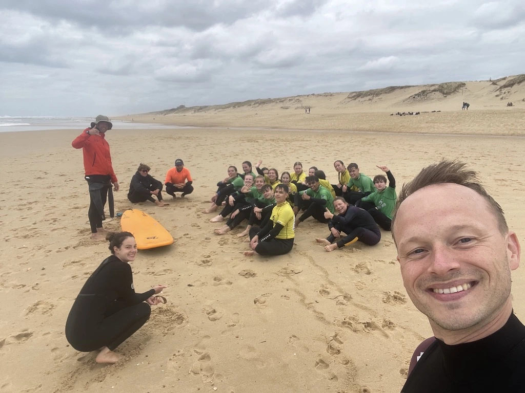 Klosterschule vom Hl Grab StudienfahrtWellenreiten 1