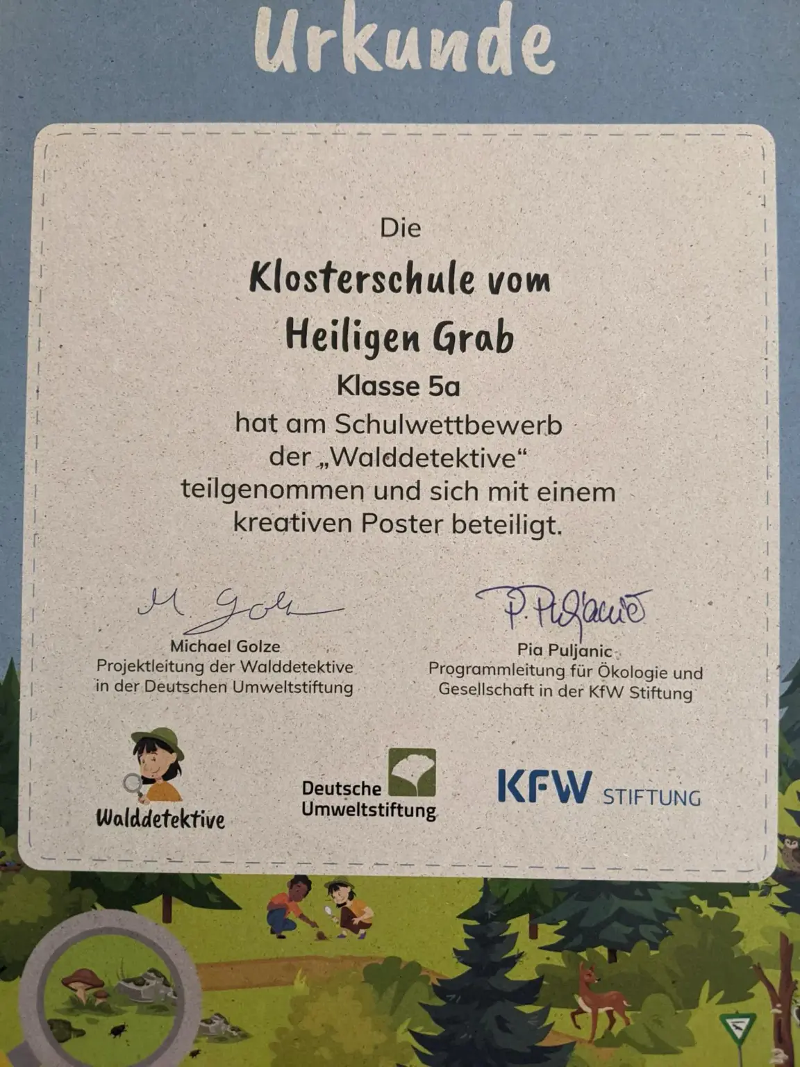 Klosterschule vom Hl Grab Walddetektive5a 7